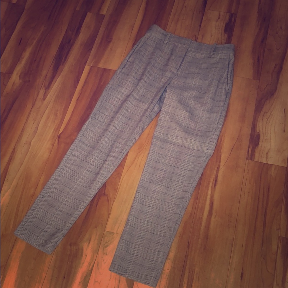 Houndstooth plaid slacks pants